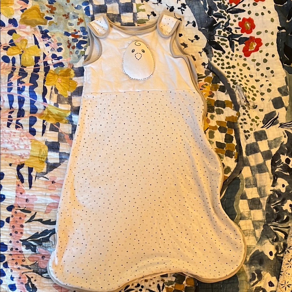 Nested Bean Cream Sleep Sack with Polka Dots